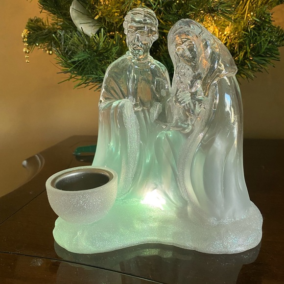 Heritage Mint Northern Lights Collection Holiday Acrylic Ice Sculptures Nativity - Picture 10 of 17